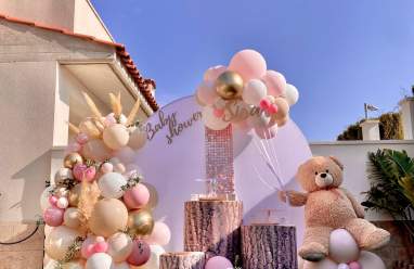 Ideas de globos flotantes para baby shower