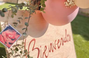 Globos en forma de corazón para baby shower